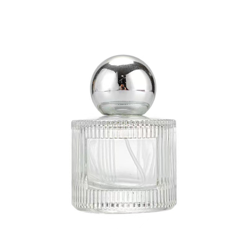 Newray China Wholesale Essential Oil Cosmetic Parfum Packaging Crystal High Quality 30ml 50ml 100ml Clear Custom Perfume Glass Bottle with Cap and Gift Box