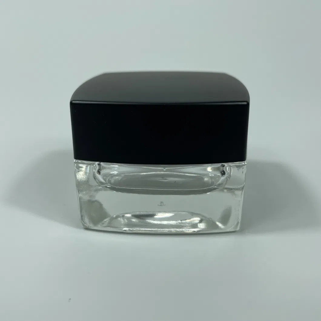 Glass square jar