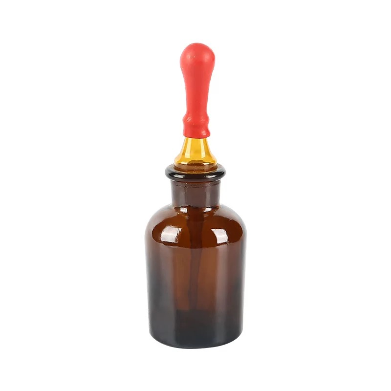 Lab Consumables Food Grade Essential Oil Bottle Amber Pipette Thickened Glass Dropper Bottle
