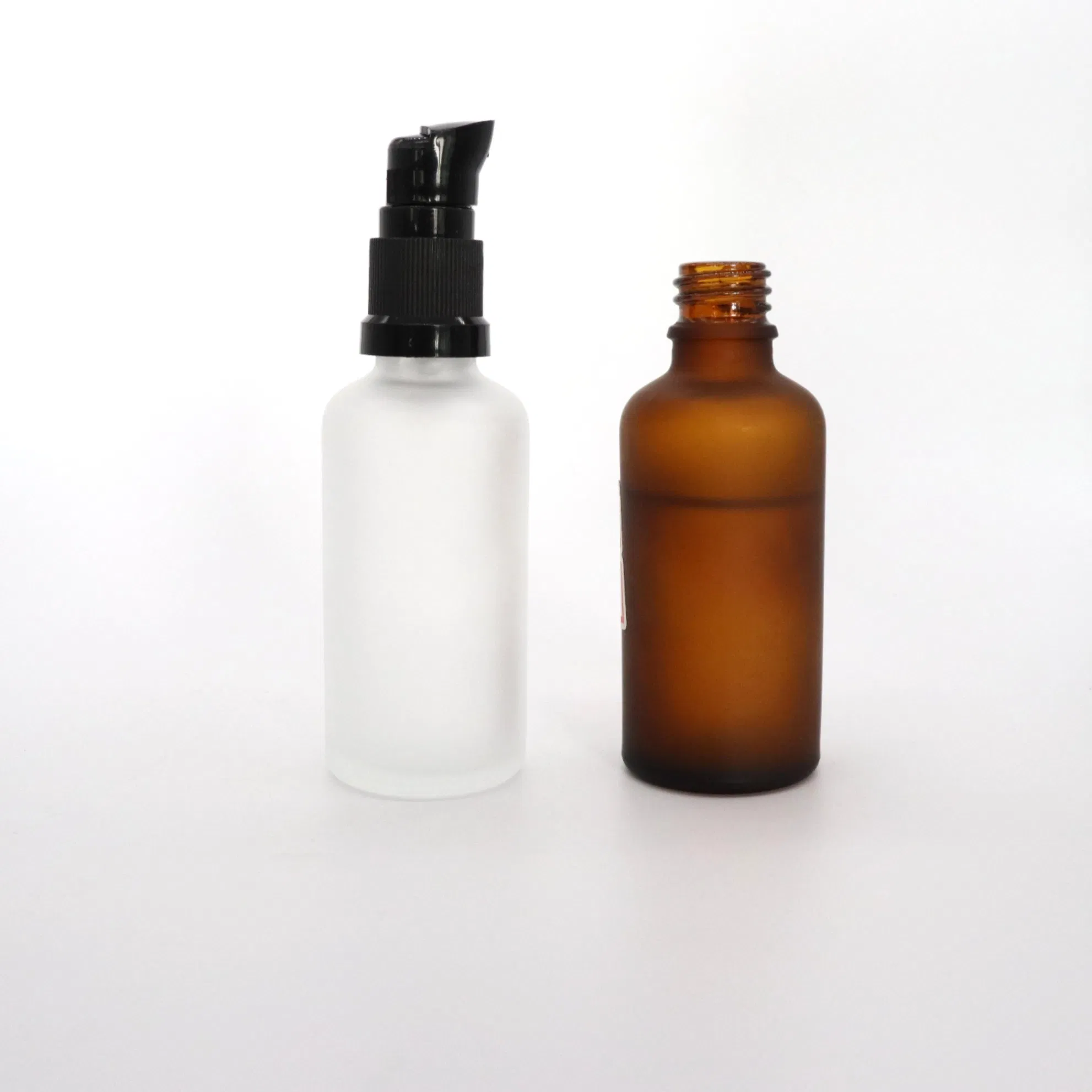 Glass Dropper Bottle with Frosted Surface and Spray Pump Cap