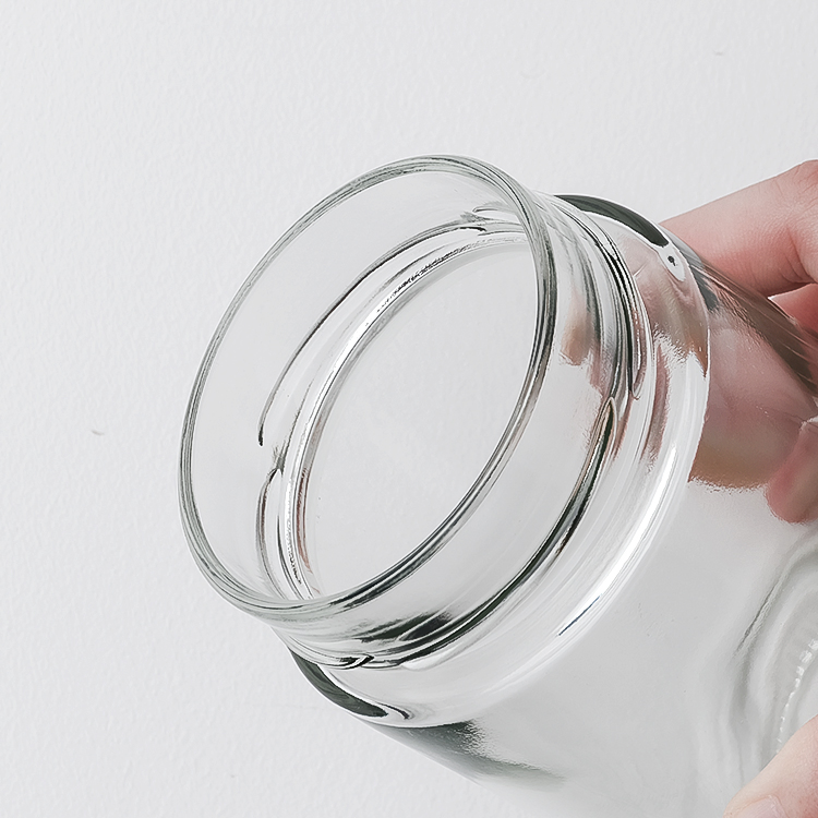 100ml 150ml 240ml Clear Round Storage Pickle Jam Glass Jar with Metal Lid