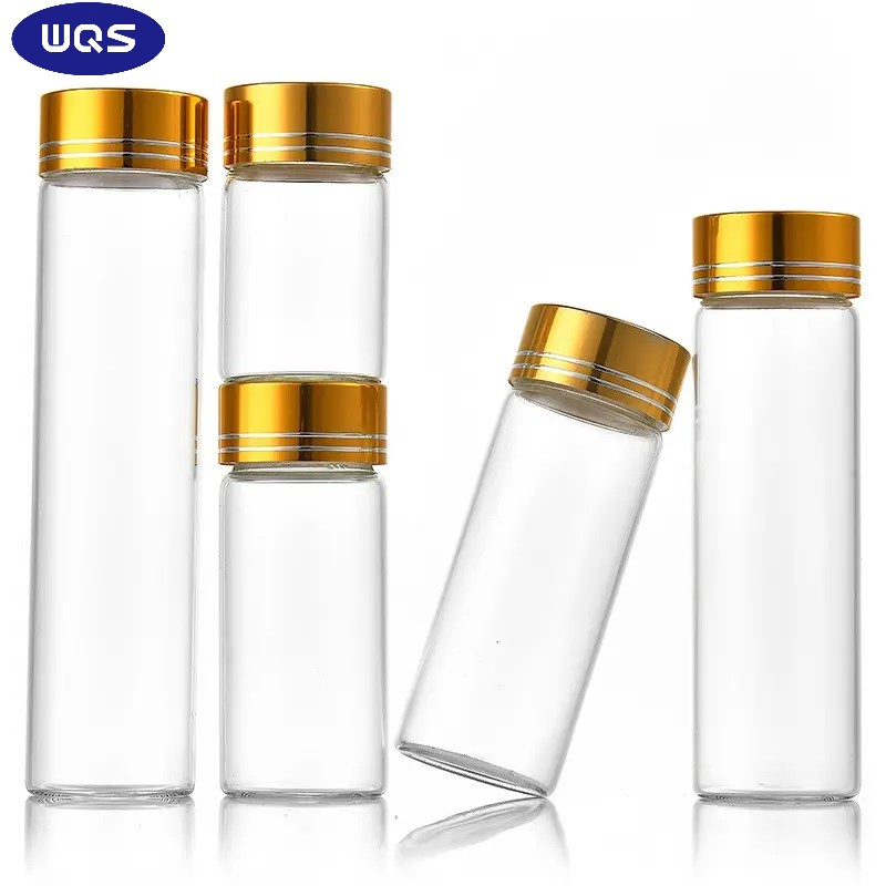 Wholesale High Borosilicate Transparent 400ml 500ml 600ml 750ml Coffee Bean Tea Wide Mouth Storage Glass Jars with Aluminum Lid