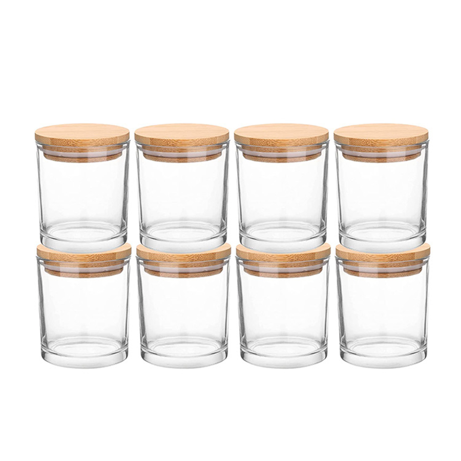 Wholesale Clear 10oz Round Glass Candle Jar for Candle Making with Lid