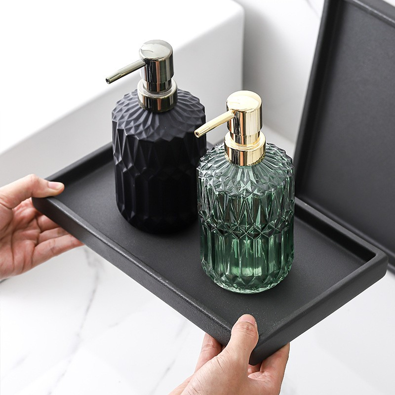 Wholesale Glass Soap Dispenser Hand Soap Dispenser Bottle with Pump with ABS Plastic Pump Lotion