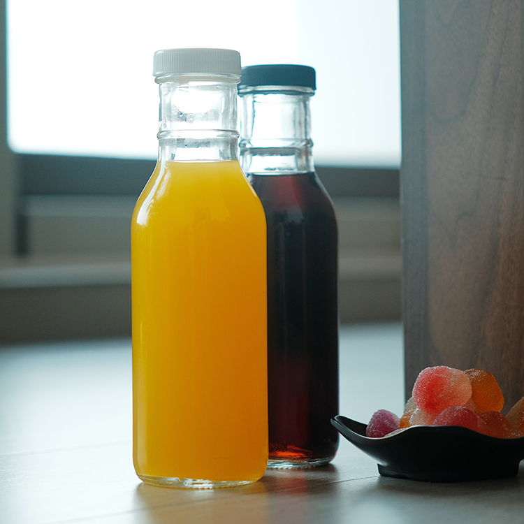 in Stock 8oz 16oz 32oz Transparent Reusable Yogurt Jelly Milk Botella De Vidrio for Juice