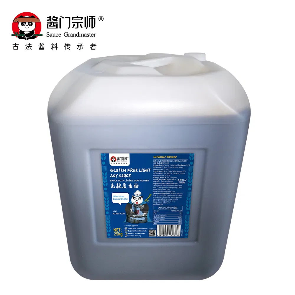 Chinese Manufacturer Glass Bottle Packing Bulk Wholesale 500 Ml Gluten Free Light Soy Sauce