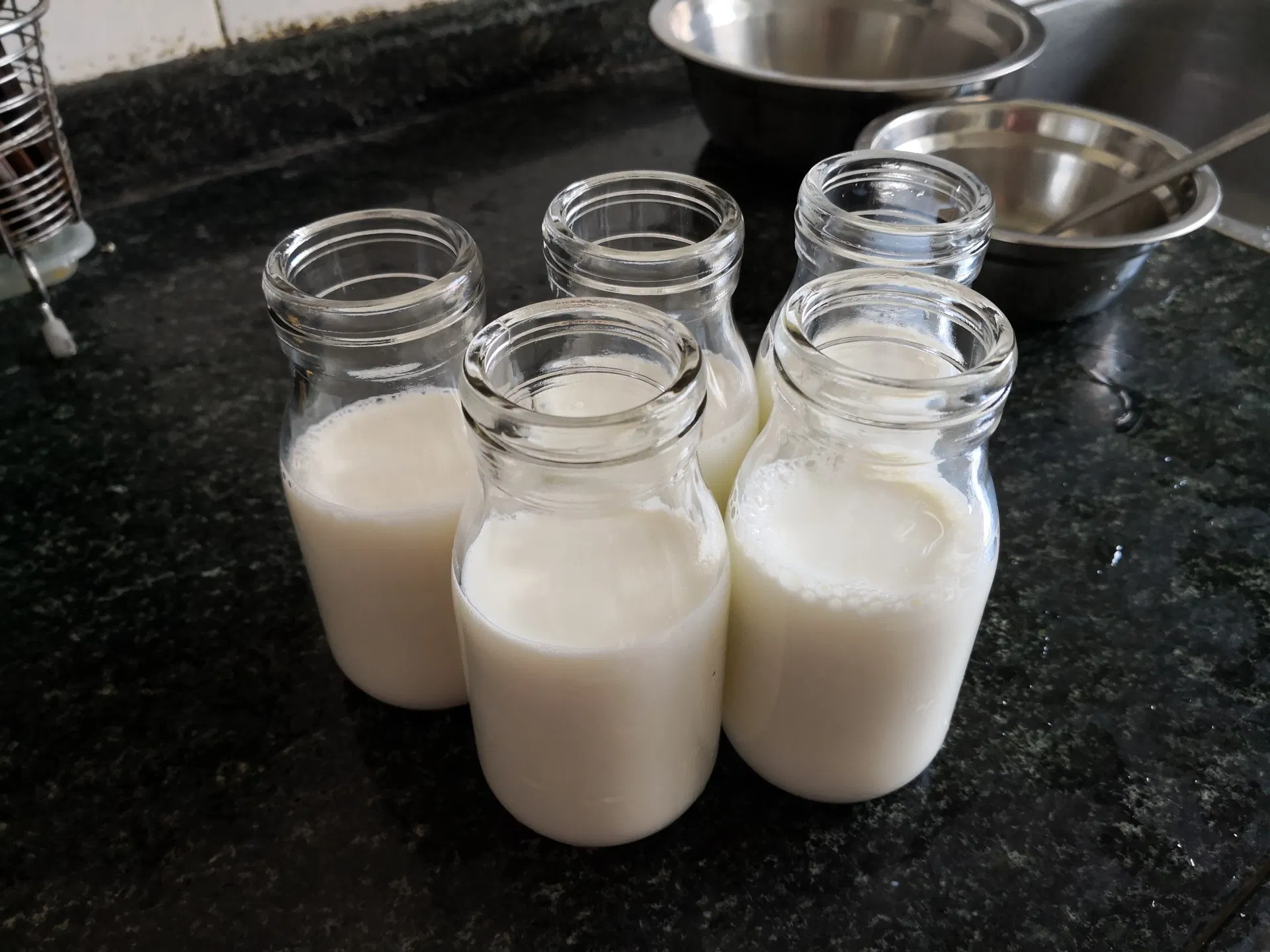 6 Oz Glass Milk Bottle 200 Ml Small Juice Bottles Reusable 6 Oz Glass Jelly Spice Candy Cake Yogurt Dessert Baby Food Jars