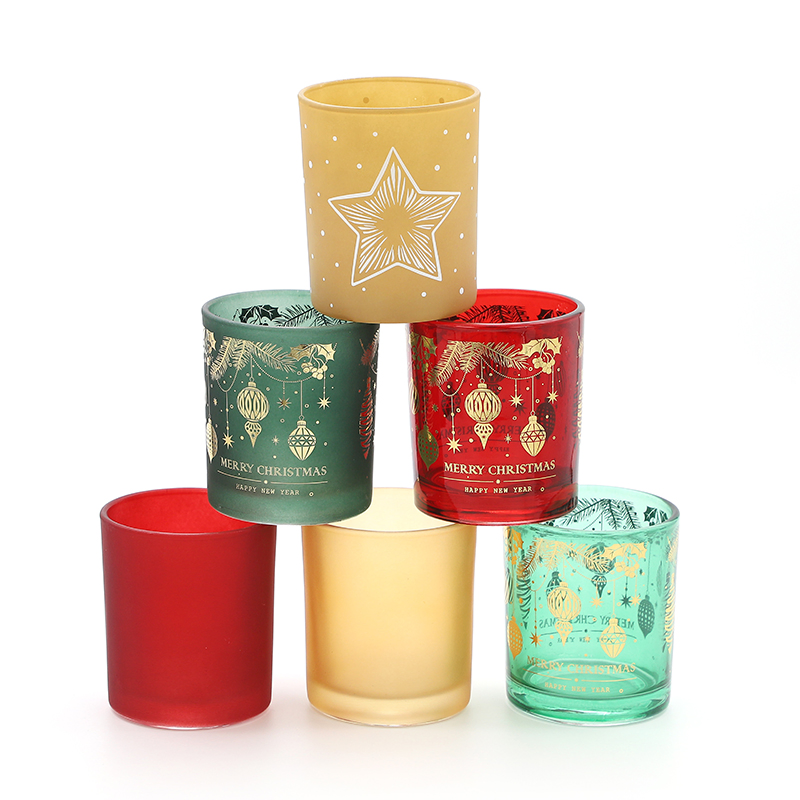 Custom Candle Glass Container Holder Container Clear Round Luxury 4oz 6oz 8oz 10oz 12oz 16oz 20oz Tarros Para Velas Metal Bamboo Wooden Cap Lid Candle Jar