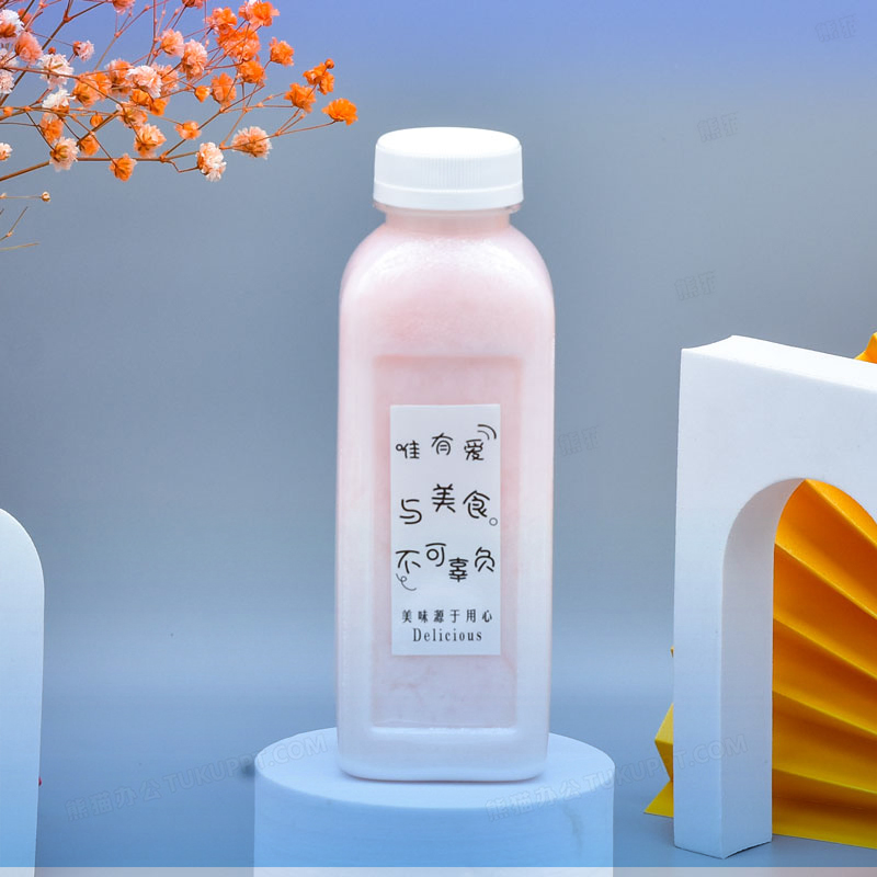 Empty Juice Glass Bottles with Caps Reusable Juice Containers with White Plastic Lids for Juicing Drinks Beverages