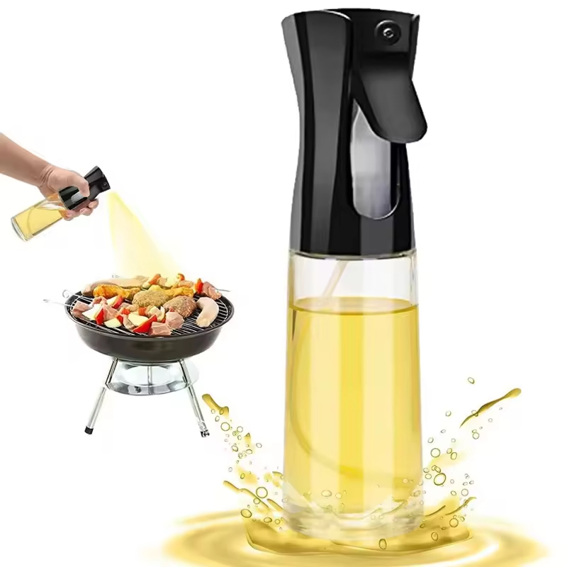 2025 Food-Grade Oil Bottle Household Kitchen Glass Spray Atomization Non-Hanging Oil Bottle for Party Occasion