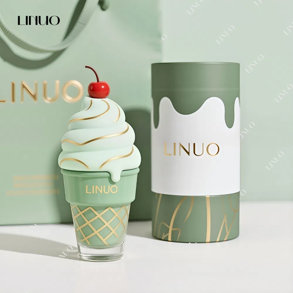 30ml 50ml 100ml Square Cylinder Rectangle Unique Shape Green Glass Perfume Bottles Hot Stamping Eco-Friendly Customizable Bulk Order Luxury Design Premium