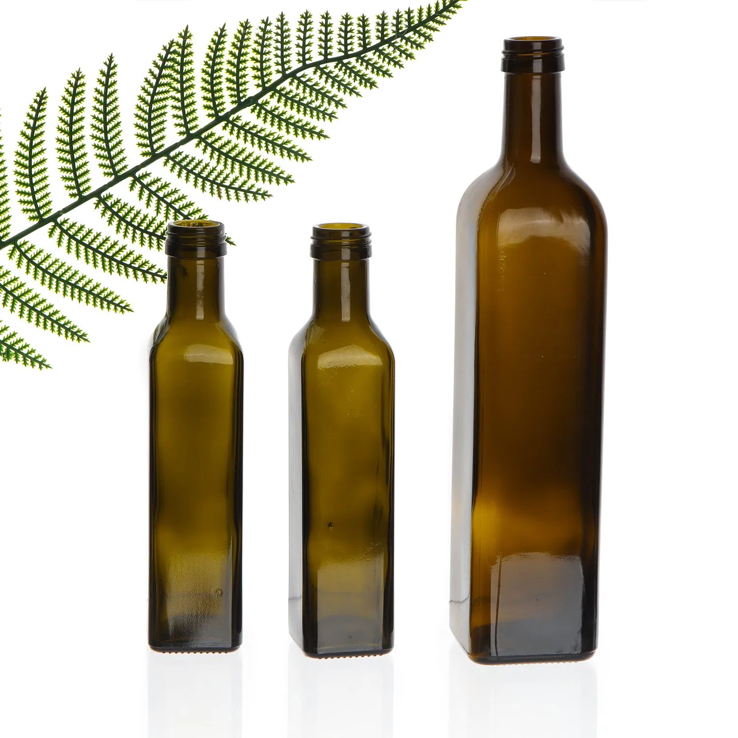 Food Grade 250ml 500ml 750ml 1L Square Glass Olive Oil Bottle