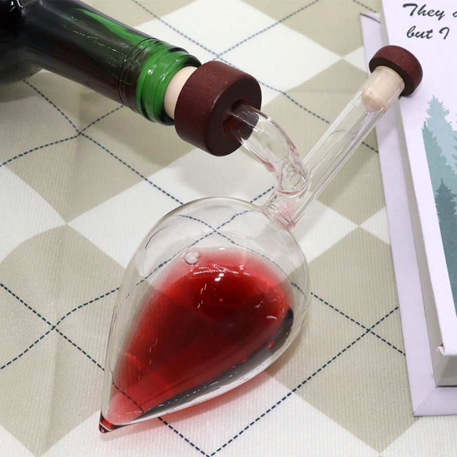 150ml Hand Blown Borosilicate Glass Wine Aerator Portable Red Wine Bottle Pourerr Luxury Wine Glasses