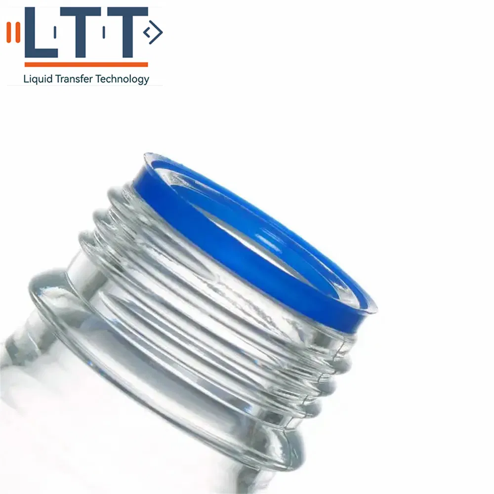 Laboratory Glassware Vials Round with Gl45 Blue Screw Cap Glass Media Storage Reagent Bottle 100ml 250ml 500ml 1000ml