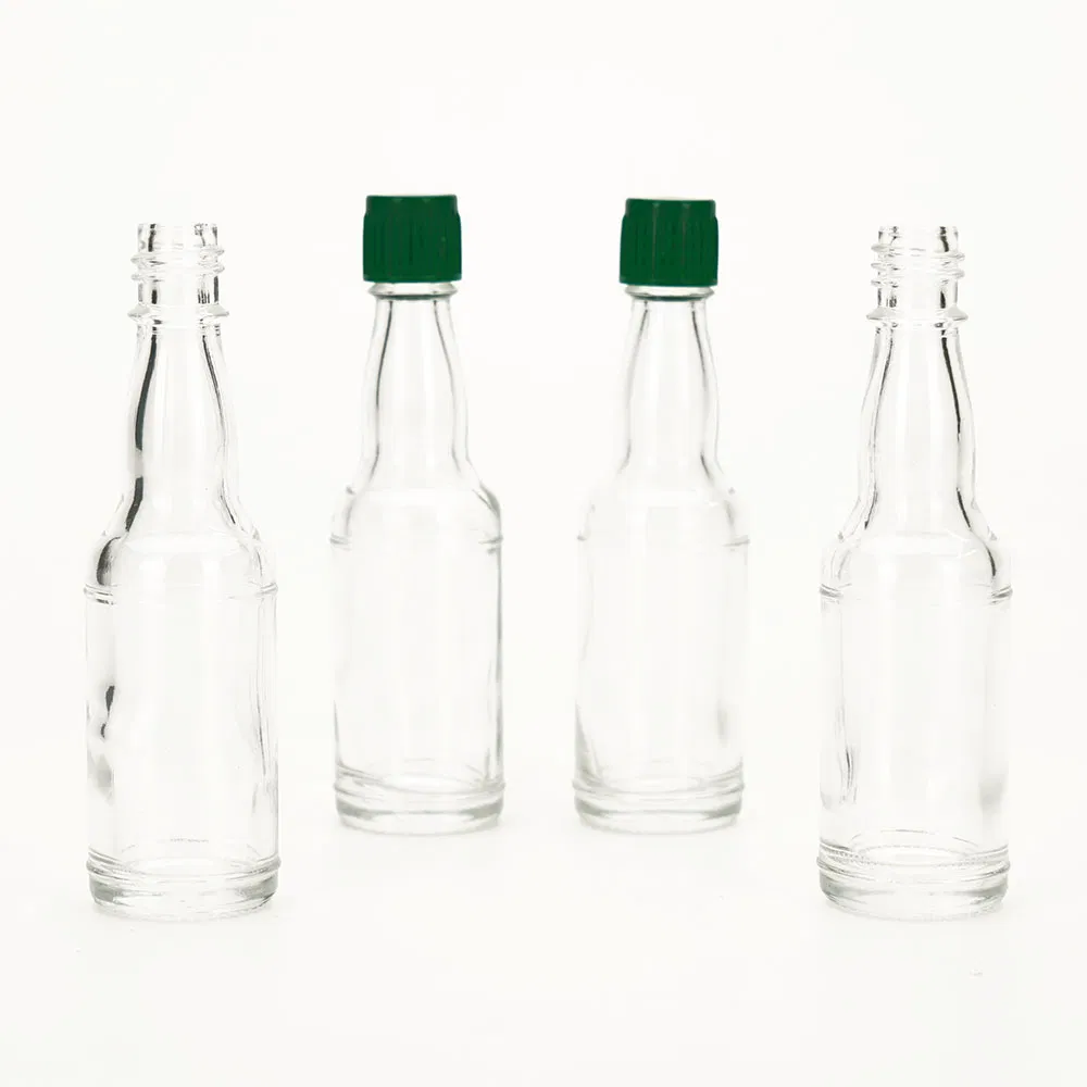 Vista 20ml Stock Glass Bottle Mini High Flint Food Color Sauce Glass Bottle with Plastic Cap