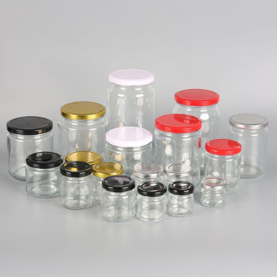 30ml 50ml 100ml 150ml 200ml 240ml 350ml 500ml 1000ml Honey Jam Spice Jar Candle Canning Pickles Food Storage Pot Container Can Mason Glass Jar with Metal Lid