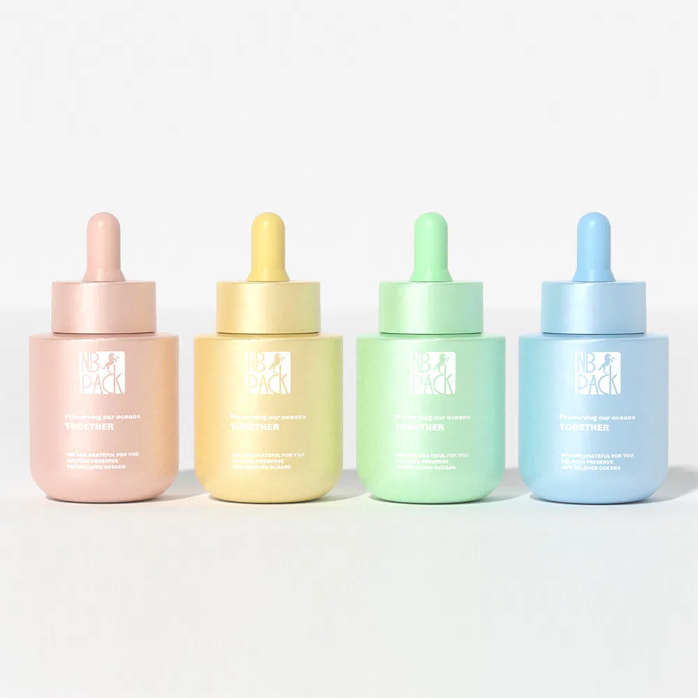 Cosmetic Applications Glass Dropper Bottle with Custom Logo and Dropper Cap