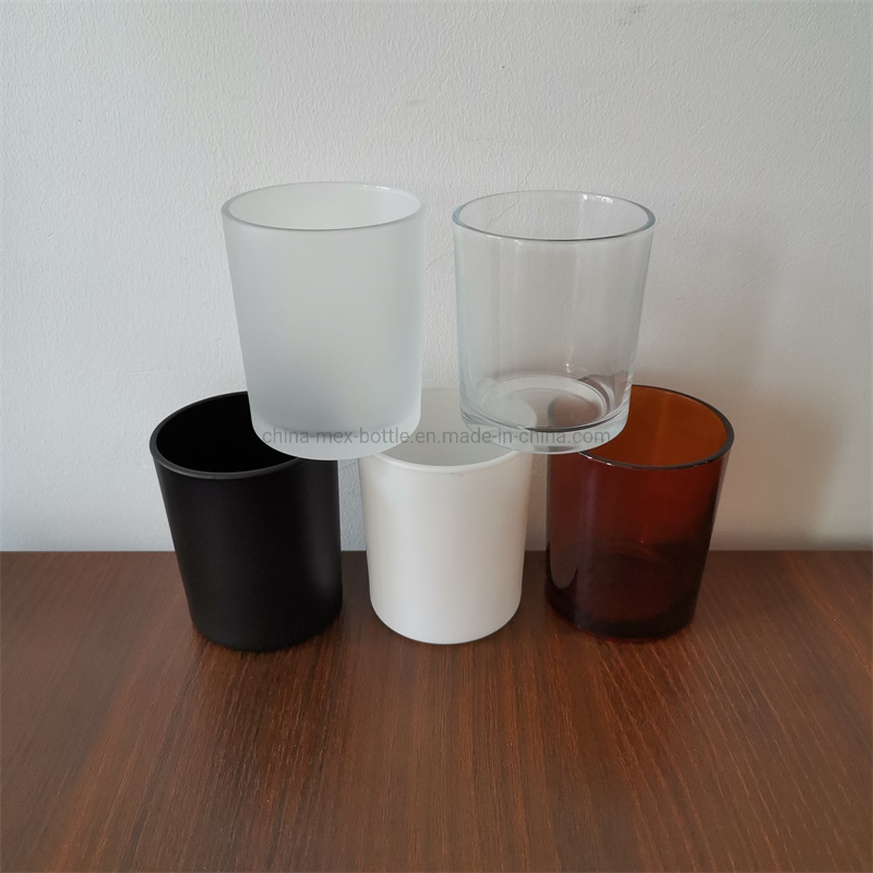 200ml 300ml 430ml Color Frosted Glass Candle Jar Glass Jar for Fragrance Candle Making