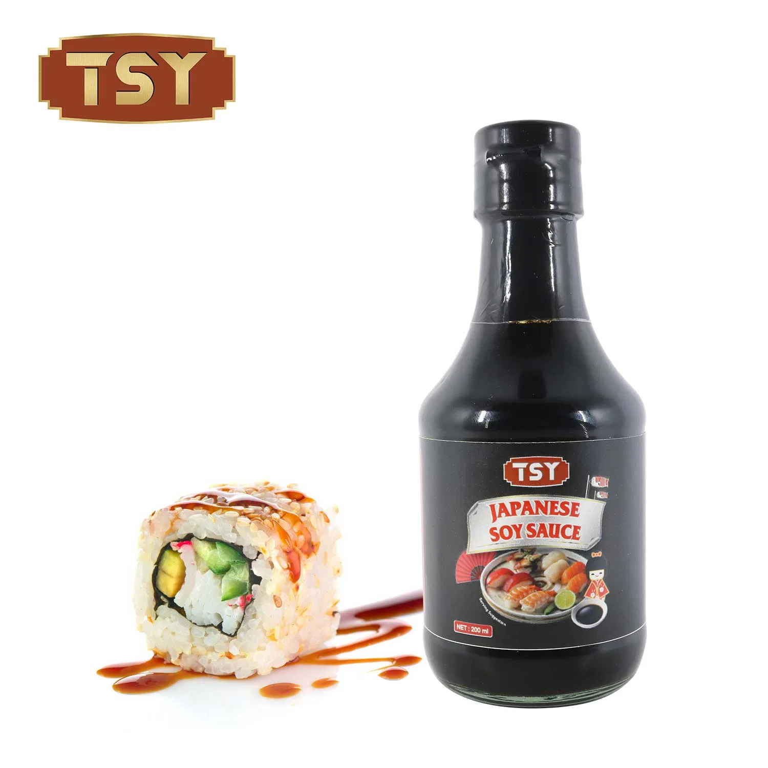 625ml Glass Bottle Naturally Brewed Condiment Japanese Dish Soy Sauce Wholesale