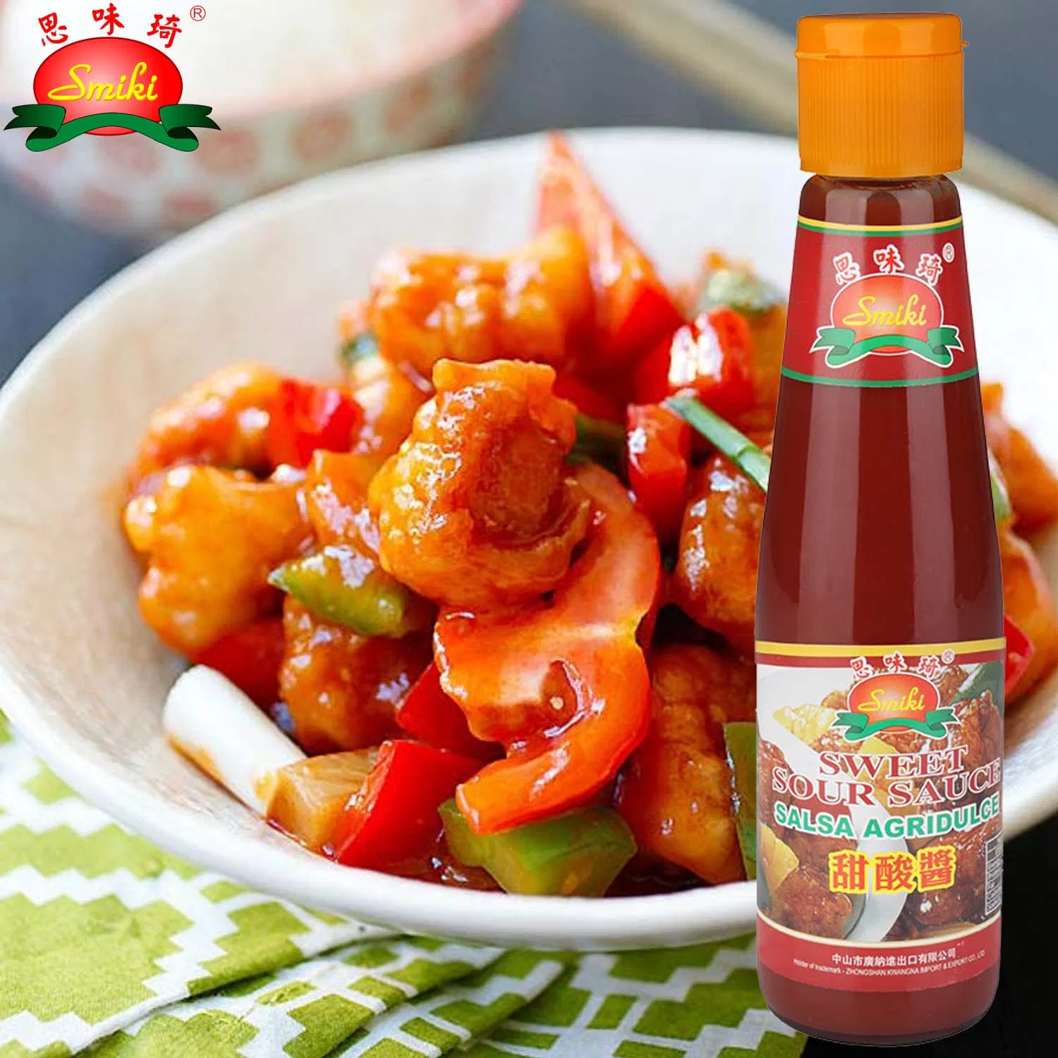 Kwangna Sweet Sour Sauce with 280gx24 Glass Bottles Per Carton Packing