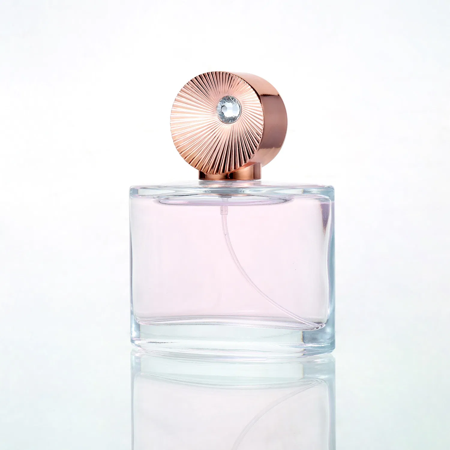 Factory Clear 30ml 50ml 100ml Crimp Perfume Glass Bottle Quality Thick Clamp Parfum Bottle