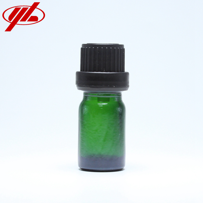 5ml Green Cosmetic Essential Oil Soda Lime Glass Bottle Vial with Dropper Caps