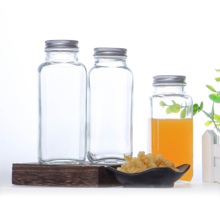 BPA Free 100ml 250ml 350ml Flat Custom Logo Yogurt Jelly Milk Botella De Vidrio for Juice