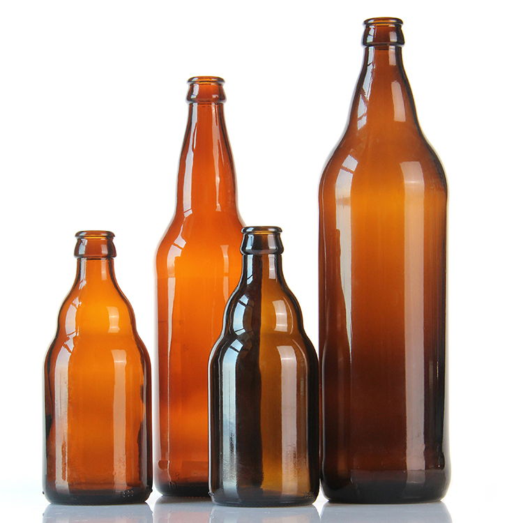 Eco-Friendly Colored Glass Beer Bottles in 330ml and 500ml Sizes