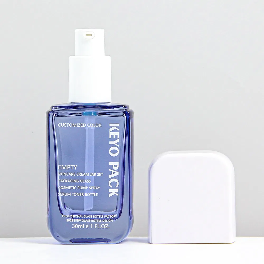 Custom Glass Empty 30ml 50ml Serum Foundation Lotion Skincare Cosmetic Bottle