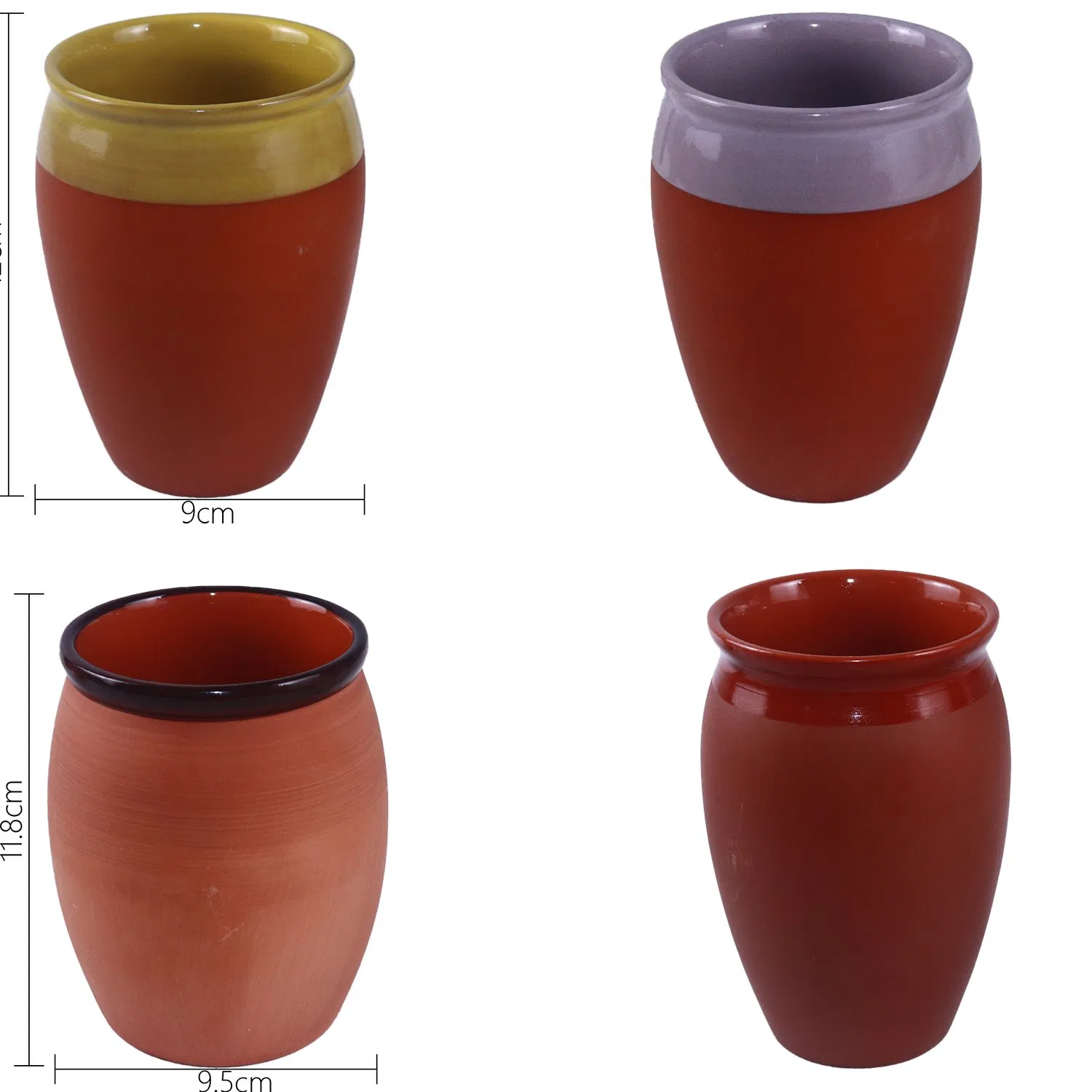 ODM 12oz 14oz 16oz Drinkware Clay Mugs Cups Coffee Wine Juice Cups Without Handles Earthenware Pot Terracotta Mugs