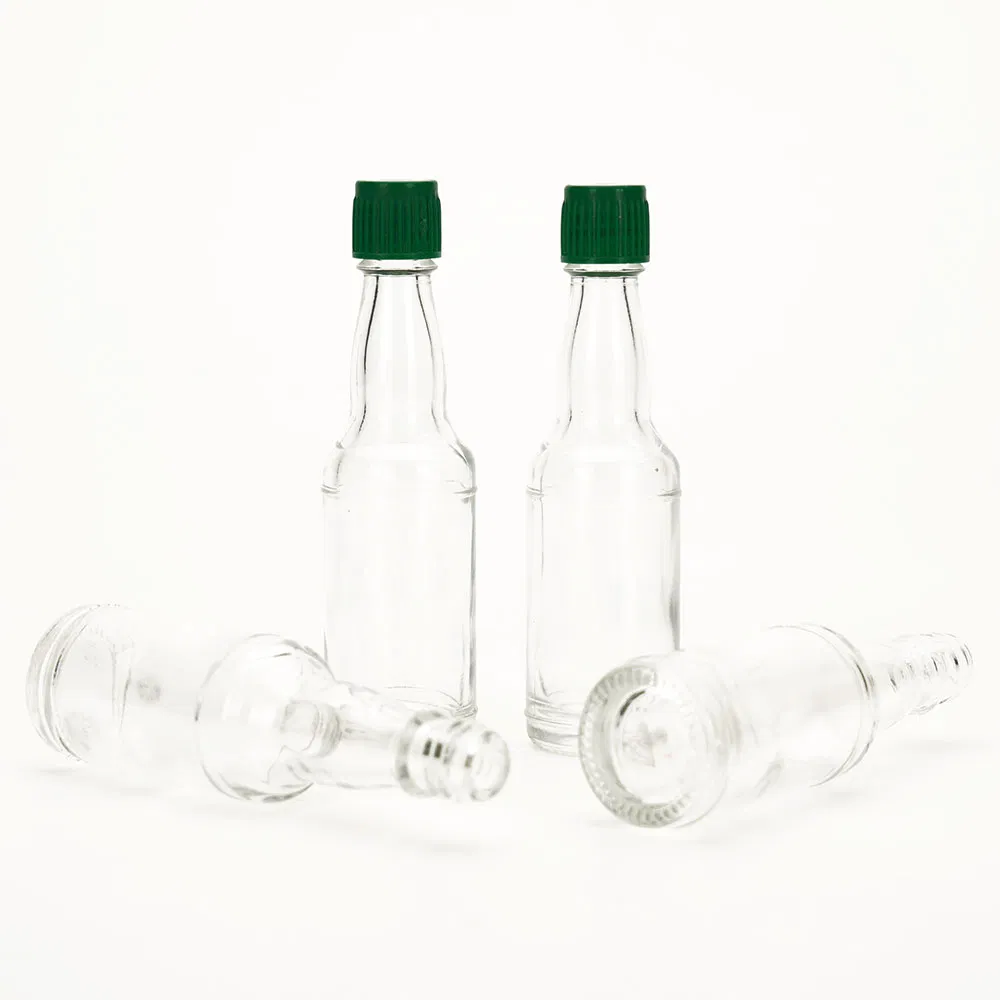 Vista 20ml Stock Glass Bottle Mini High Flint Food Color Sauce Glass Bottle with Plastic Cap