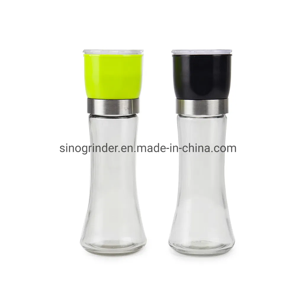 Amazon Hot Sale Wholesale Stainless Steel Glass Pepper Spice Mills
