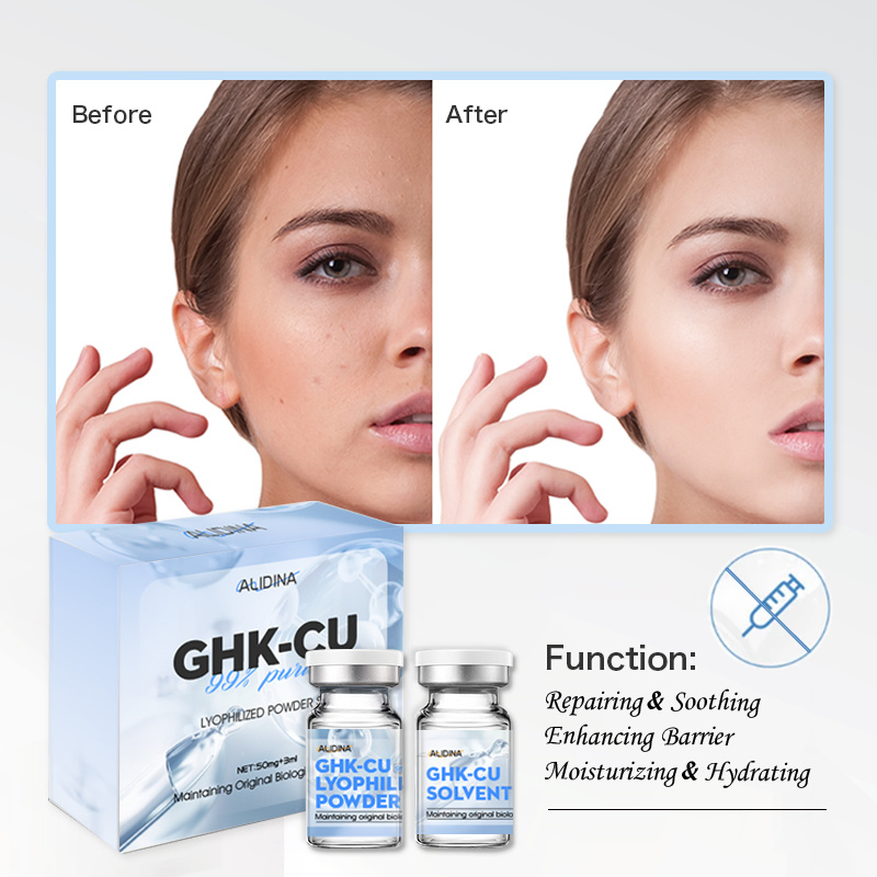 G Wholesale Repairing Blue Copper Peptide Ghk-Cu Serum Firming Anti Wrinkle Skin Soothing Calming Face Korean Glass Skin Care