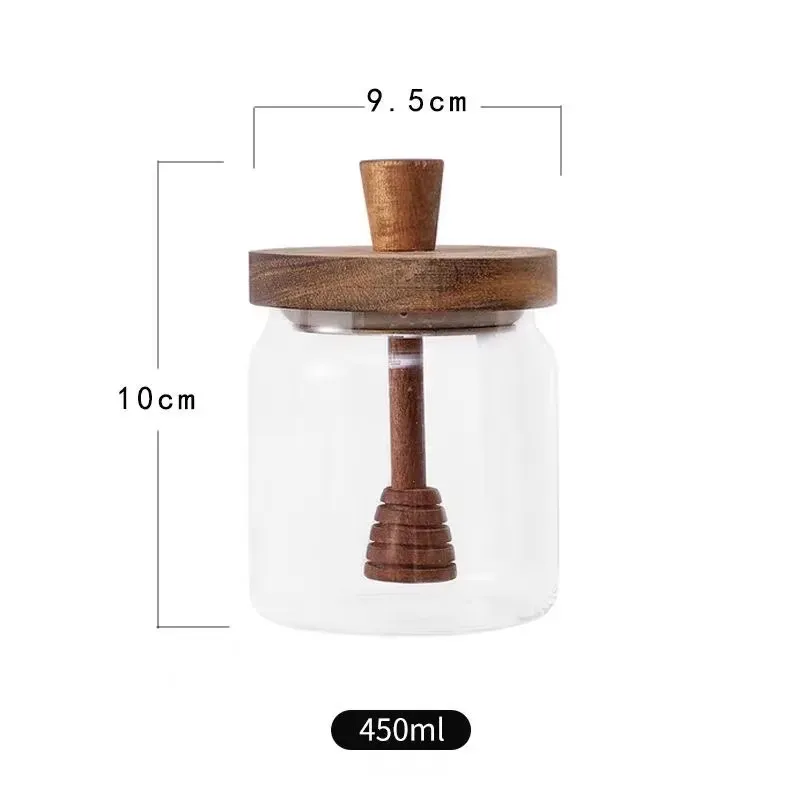 Glass Honey Jar View 2