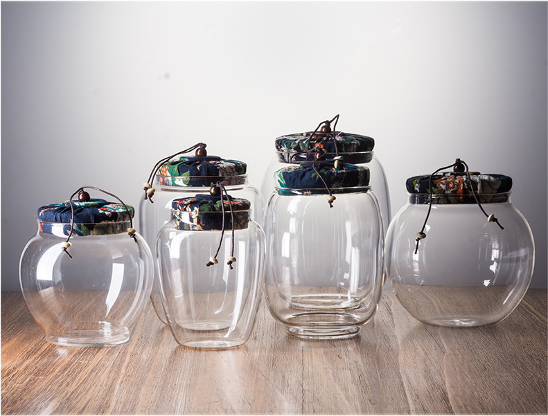 Hot Selling High Borosilicate Glass Storage Jar Bottles Jars Container 1000ml