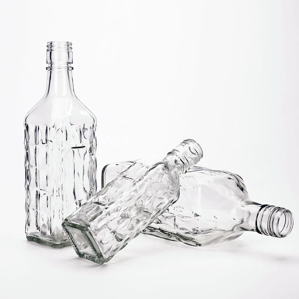 Vista 180ml 400ml 700ml Square Shape Transparent Sauce Glass Bottle