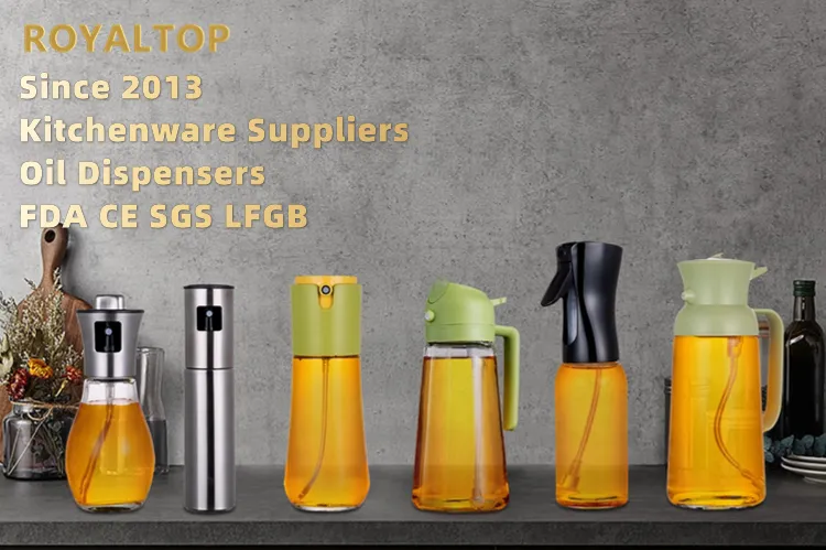 Square Glass Olive Oil Dispenser Bottle