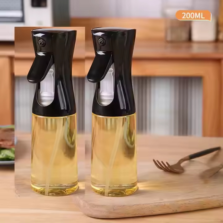 2025 Food-Grade Oil Bottle Household Kitchen Glass Spray Atomization Non-Hanging Oil Bottle for Party Occasion