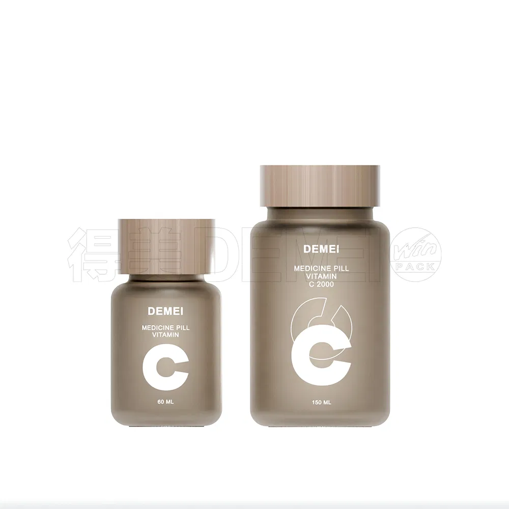 Glass Capsule Bottles 150ml with Screw Lid Leak-Proof Cosmetic Packaging