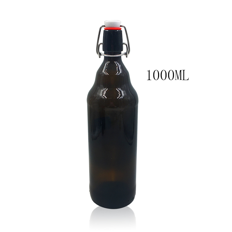 1 Liter Amber Swing Top Beer Bottle Glass Beer Bottle