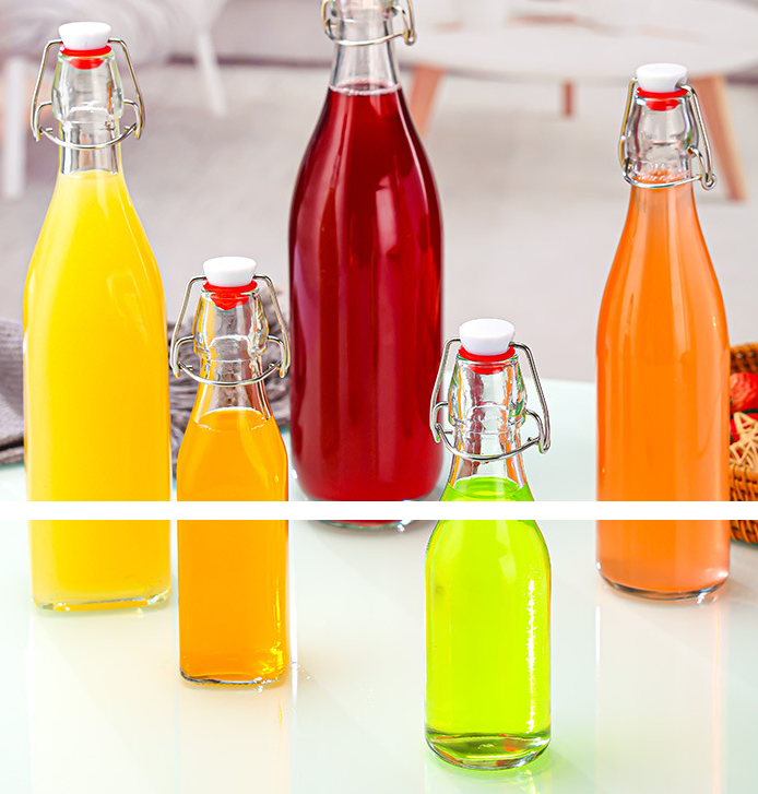 Premium 1000ml Food Grade Clear Glass Water Bottle