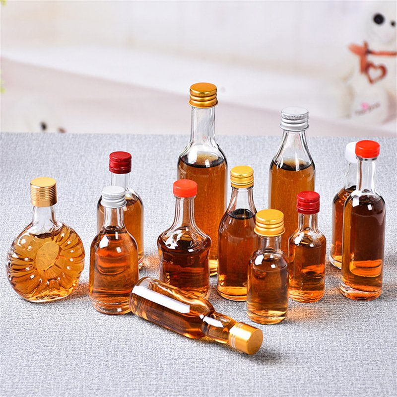 30ml 50ml 100ml Mini Wine Bottles Reusable Small Glass Alcohol Bottles