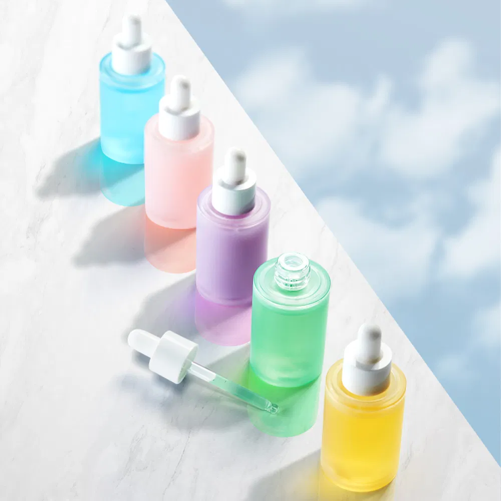 5ml 10ml 15ml Glass Dropper Bottle with Aluminum Collar and Customized Dropper Cap for Oils