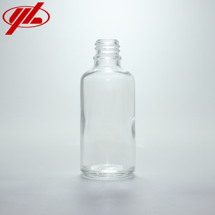 50ml Transparent Cosmetic Essential Oil Glass Bottle Vial with Plastic Dropper Cap