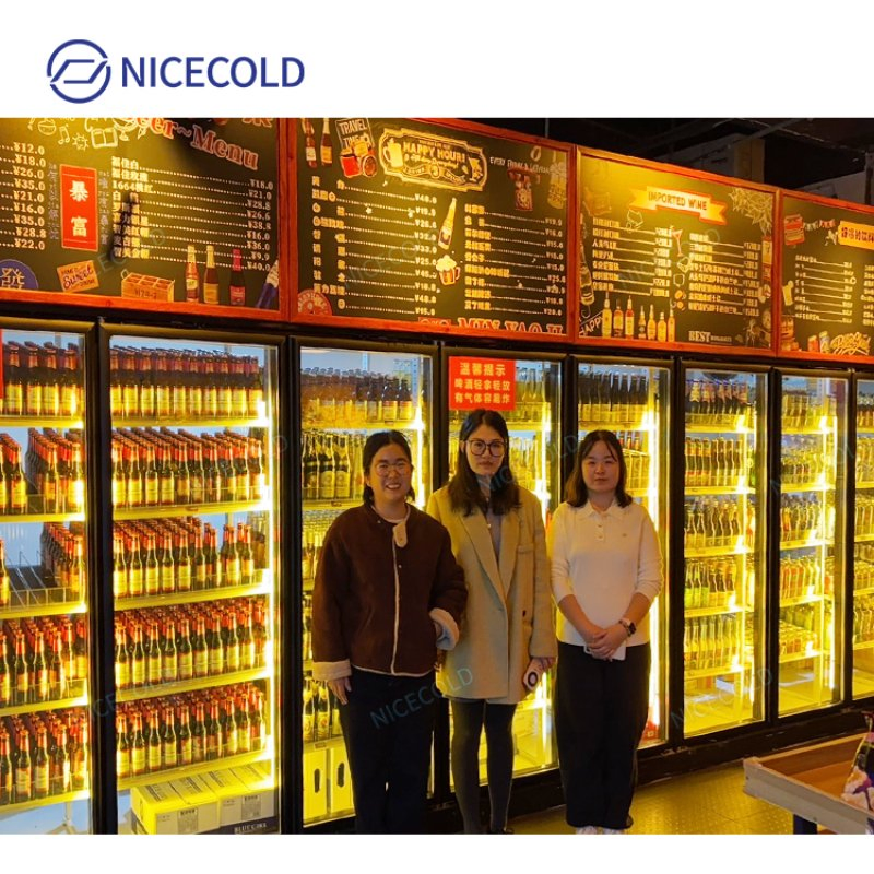 Beer Cave Display Walk in Cooler Freezer Cold Storage with Glass Door
