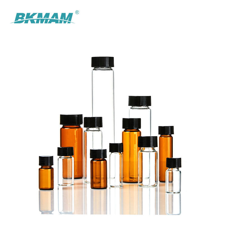 Transparent Anber Liquid Solid Vial Experimental Consumable Glass Reagent Bottles