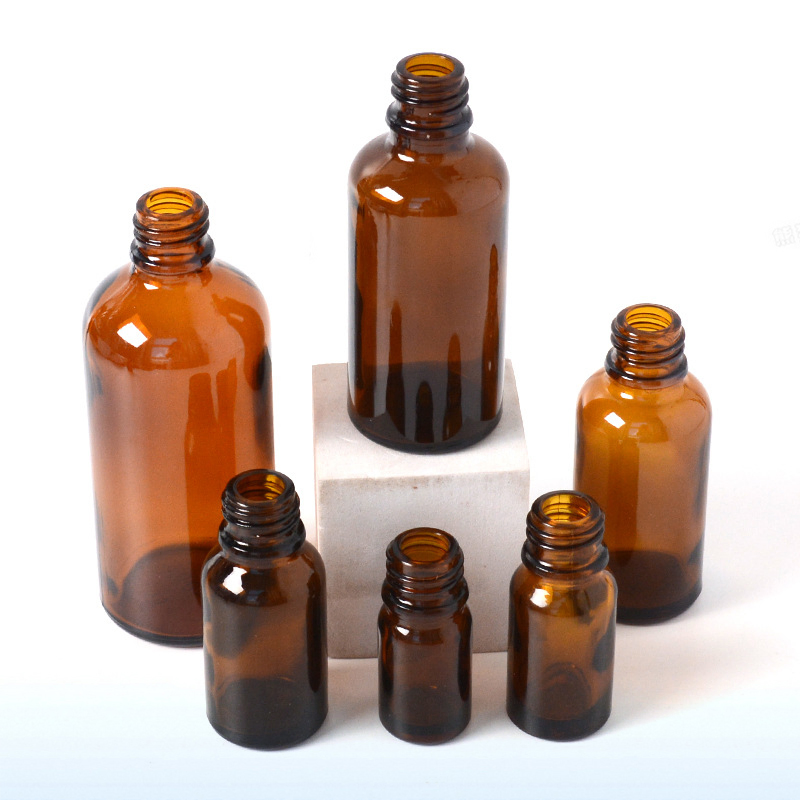 5ml 10ml 15ml 20ml 30ml 50ml 100ml Amber Brown Flint Essential Oil Frosted Drop Cosmetic Matte Serum 18mm Pipette Cap Perfume Fragrance Dropper Glass Bottle