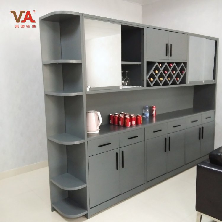 Commercial Winery Aluminum Frame Furniture Wine Cabinet Stainless Steel
