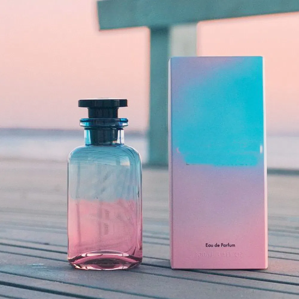 Us Au EU Fast Shipping Wholesale Arabian Cosmetic Packaging Empty Gradient Color Round Reusable Screw Neck Perfume Glass Bottles