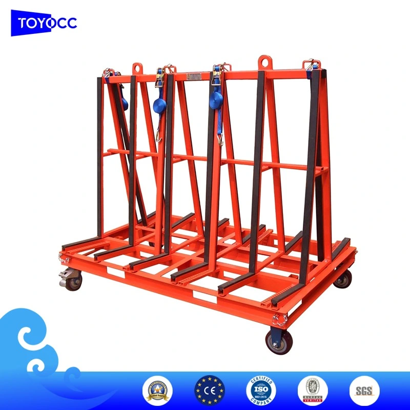 High Load Capacity Glass Transport Trolley for Safe Storage